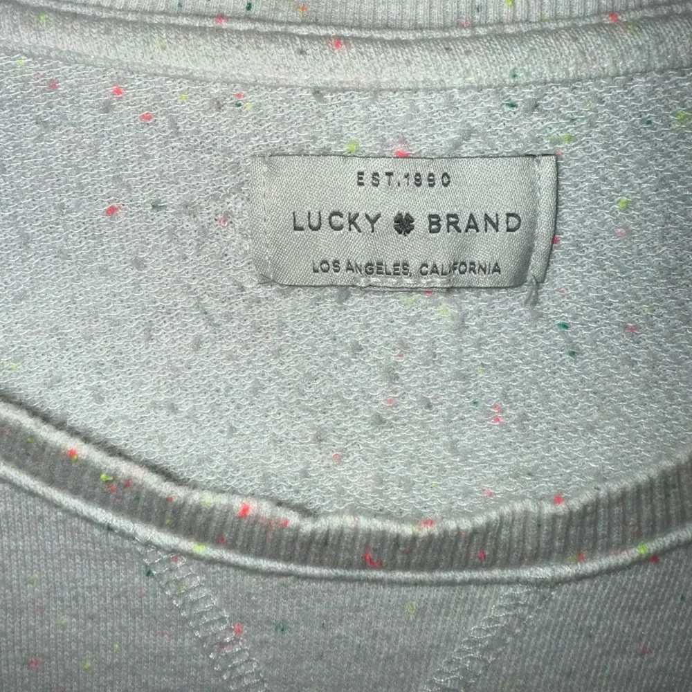 Lucky Brand Speckled Cream Sweatshirt - Picture 4 of 5